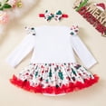 thumbnail image 7 of Enyan Baby Girls My First Christmas Outfit Newborn Infant 1st Xmas Princess Tutu Romper Dress + Headband 2Pcs Clothing Set, 7 of 7