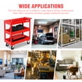 thumbnail image 7 of DNA Motoring 330lbs. 3-Layer Steel Warehouse Garage Office Rolling AV Media Cart w/ Casters, 7 of 7