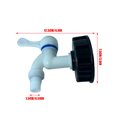 thumbnail image 3 of Kenally Contenedor IBC, adaptador de válvula de grifo de drenaje de 15mm, accesorios de conector de PVC de acero inoxidable para el hogar, suministros Herramientas y ferretería Kenally TO001165-00, 3 of 6