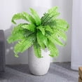 thumbnail image 5 of Clearance! Liulin Fake Boston Fern Artificial Plants Outdoor, UV Resistant Faux Ferns Plastic Greenery Shrubs, Artificial Ferns Shrubs for Home Gardens Patio Yards Porch Spring Decor, 24 Branches, 5 of 9
