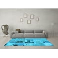 thumbnail image 3 of Ahgly Company Indoor Rectangle Patchwork Light Blue Transitional Area Rugs, 2' x 4', 3 of 4