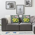 thumbnail image 3 of HENGT   Set of 2 Lemon Wreath Summer Pillow Covers Home Outdoor Square Indoor Decorative Throw Pillows, 3 of 6