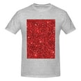 thumbnail image 4 of Bingfone Red Glitter Men'S Loose Fit Short-Sleeve Pocket T-Shirt, 4 of 7