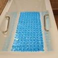 thumbnail image 4 of Semfri Pebble Bath Tub Shower Mat 35 x 16 inch Non Slip Bathtub Mat for Bathroom Showers with Drain Holes and Suction Cups Clear Blue, 4 of 4