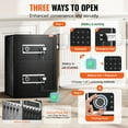 thumbnail image 3 of VEVOR Double Door 3.5 cu.ft Safe Box with Key Lock Password Fireproof Bag Black, 3 of 9