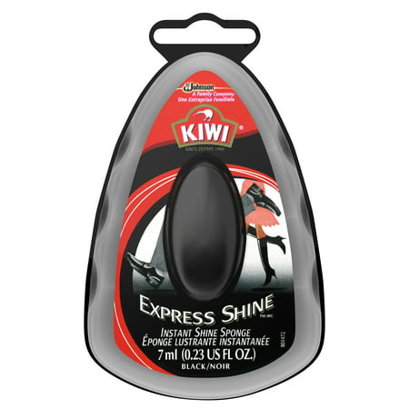 KIWI Express Shine Instant Shine Sponge Black 1 (Best Brown Shoe Polish)