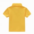thumbnail image 6 of NIEWTR Boys Lightweight Polo Shirts Breathable Cotton Short Sleeve Collared Tops Toddler to Teens(Yellow,11-12 Years), 6 of 8