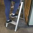 thumbnail image 5 of AmeriHome Ultra Slim Aluminum Three Step Folding Utility Step Ladder, 5 of 8