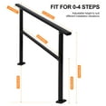Outdoor Handrails Fits 1 to 4 Steps,Adjustable Height Stair Handrail 51