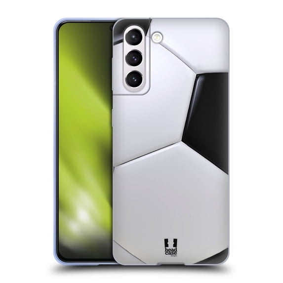 Head Case Designs Ball Collection Soccer Soft Gel Case Compatible with Samsung Galaxy S21 5G