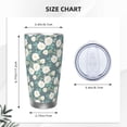 thumbnail image 4 of Daiia Flower Printed 20oz Insulated Coffee Cup with Straw Topper, Fully Spill Proof Travel Coffee Mug, Stainless Steel Tumbler for Work Home Outdoor Car-Without Straw, 4 of 8