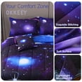 thumbnail image 5 of OKKEEY Galaxy Bedding Sets for Teen Boy, 6 Pcs Full Microfiber Comforter Set for Kids, Girls, All Season Purple Outer Space Theme Bed in a Bag with Sheets & Pillowcases, 5 of 10