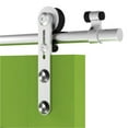 thumbnail image 4 of 2PCS Silver Stainless Steel Sliding Barn Wood Door Rollers Hanger Kit With Accessories (No Rail/No Doors) ,Easy to Install, 4 of 7