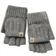 thumbnail image 3 of Guantes de hombre de medio dedo con solapa, cálidos, resistentes al frío, con etiquetado, de moda, tejidos de lana, para invierno, para estudiantes, para escribir, con dedos faltantes, 3 of 3