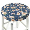 thumbnail image 3 of Lsque Flower Round Bar chair cushion covers Velvet Fabric Premium Comfort Protects from Scratches and Stains for 14-17 Inch Chair- 14 inch, 3 of 7