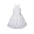 thumbnail image 2 of Girls Dress Off White Embroidered Flower Halter Dress Wedding Party 8 Years, 2 of 6