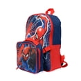 thumbnail image 2 of Spider-Man Backpack & Lunch Bag Detachable Insulated 2PC Marvel Boys Blue, 2 of 6