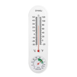9.84in/25cm Round Thermometer with Hygrometer Large Indoor Outdoor Wall  Weather Thermometers No Battery Required 