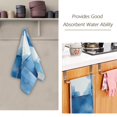 thumbnail image 3 of Yayeee Hand Towels for Bathroom Set of 2 Quick Dry Super Absorbent Soft Hand Shower Towels, 28" x 14", Blue Pattern, 3 of 8