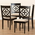 thumbnail image 5 of Bowery Hill 17.9" Modern Oak Wood Dining Chair in Sand/Espresso (Set of 4), 5 of 6