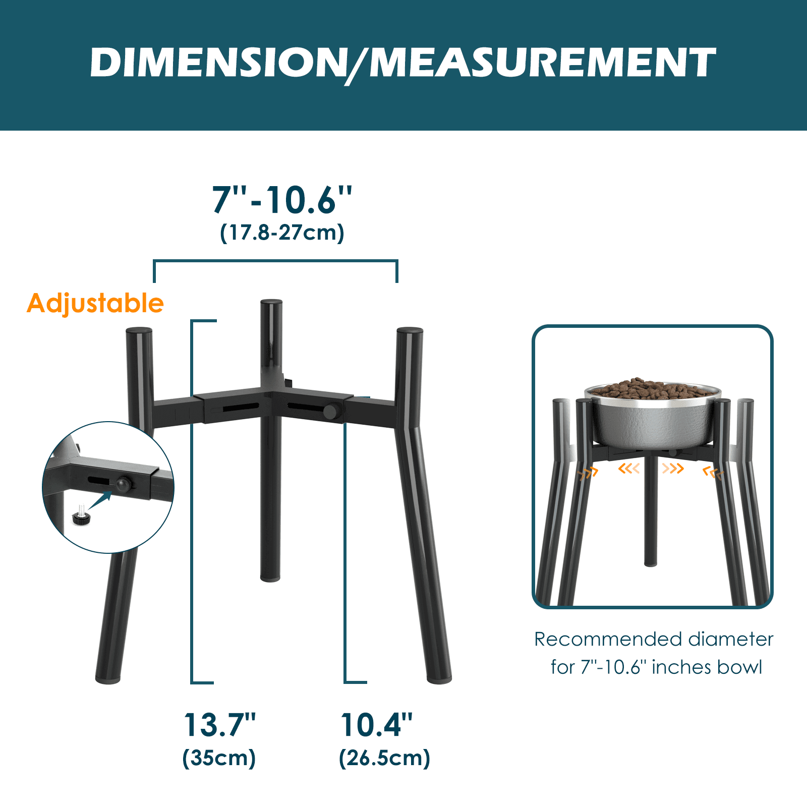 Shainfun Adjustable Elevated Dog Bowl Stand for Large Dogs photo 7