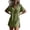Army Green, variant on Women's Cotton Side Slit Tunic Blouse Summer Oversized Collared Short Sleeve Shirts Comfy House Button Up Loungewear with Pocket Red