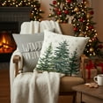 thumbnail image 6 of Sm:)e Hello Winter Christmas Tree Pillow Covers 18 x 18 Set of 4, Square Xmas Decorative Farmhouse Outdoor Sofa Case, 6 of 6
