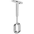 thumbnail image 1 of Ceiling Mounted Wardrobe Tube Support for Oval Tubes - Chrome Steel Clothes Rod Bracket (30 x 16 mm, 1 pc), 1 of 5