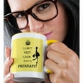 thumbnail image 2 of 3drose, I Cant Keep Calm Because Im Pregnant, Yellow, Saying, 11oz Two-tone Yellow Mug, 2 of 6