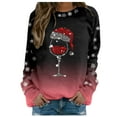 thumbnail image 1 of Chandail pour Femmes, Chandail Ample à Manches Longues, Imprimé de Noël, Col Rond, Robes Mode d'Automne, Col Rond, Coupe Ajustée, Chandail à Enfiler, Chandails à Capuchon Actifs pour Femmes, Hauts Adaptés, Chandails d'Entraînement à Manches Longues, Blouse Ample, 1 of 4