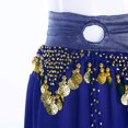 thumbnail image 7 of YONGHS Women's Belly Dance Arabic Performance Harem Pants Chiffon Shiny Beads Tassel Trousers Royal Blue One Size, 7 of 7