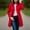 *Red, variant on Women's Mid Length Trench Coat With Lapel Collar ,Double Breasted Overcoat ,Work Office Coats Gray,Womens Plus XXL