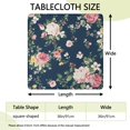 thumbnail image 2 of Pioneer Flower Floral Print Pattern Square Fitted Tablecloth with Elastic Edge,Square Table Cover,Washable Elastic Table Cover for Home Kitchen Party Decor 36"x36", 2 of 6