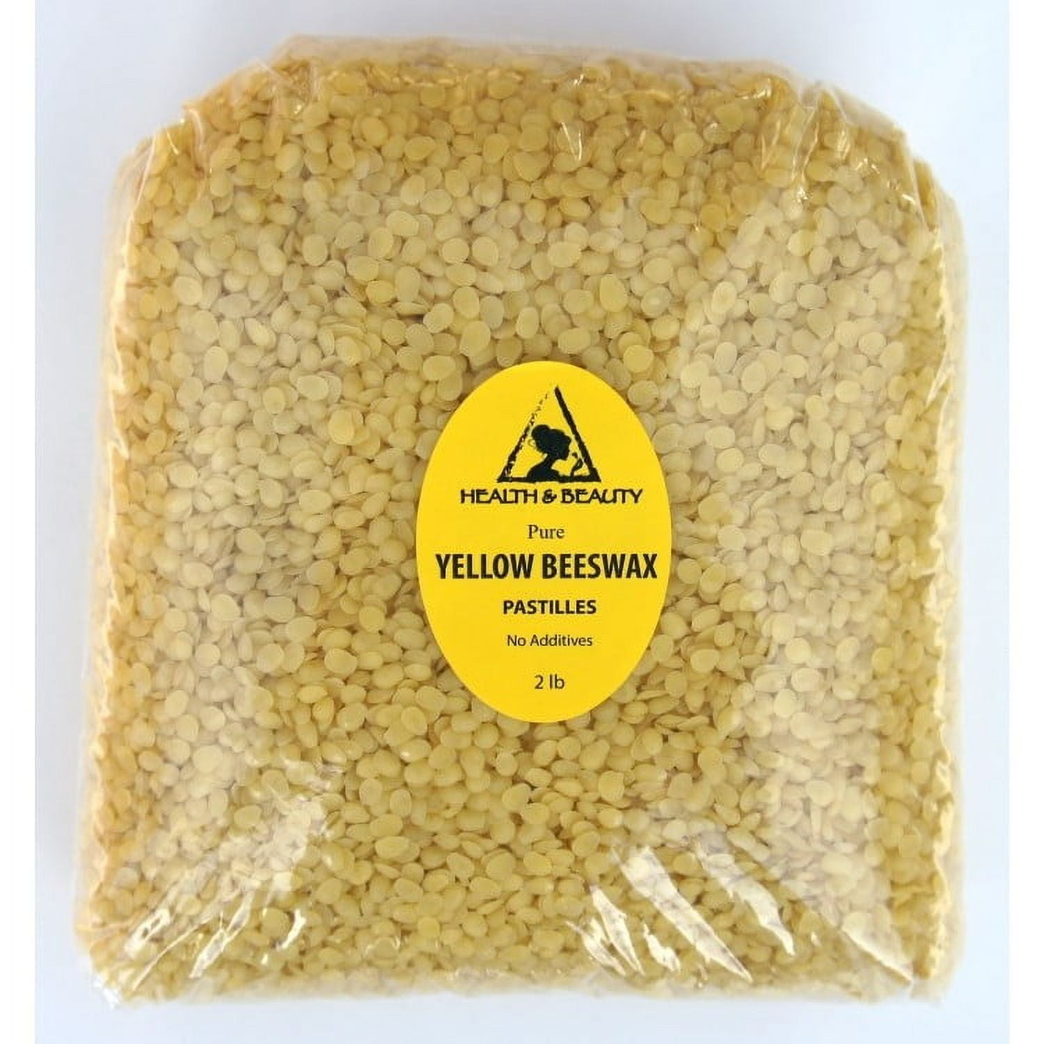 YELLOW BEESWAX BEES WAX ORGANIC PASTILLES BEADS PREMIUM 100% PURE 32 OZ, 2 LB