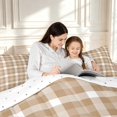 thumbnail image 4 of Manfei Brown White Checkered Twin Comforter Sets,Rustic Plaid Bedding Set,Reversible,2 Pieces,1 Comforter and 1 Pillowcase,2 Pieces,1 Comforter and 1 Pillowcase, 4 of 7