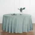 thumbnail image 5 of BalsaCircle 108" Dusty Blue Round Premium Polyester Faux Burlap Tablecloth Reception Dining, 5 of 8