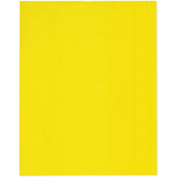 Plymor 12" x 15" (Pack of 100), Yellow 2 Mil Flat Open Plastic Poly Bags