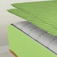 thumbnail image 4 of Zipper Fitted Sheet, (California King Size 72x84) 12 Inch Deep Pocket, 100% Egyptian Cotton, 800 TC, Stripe Sage Color., 4 of 7