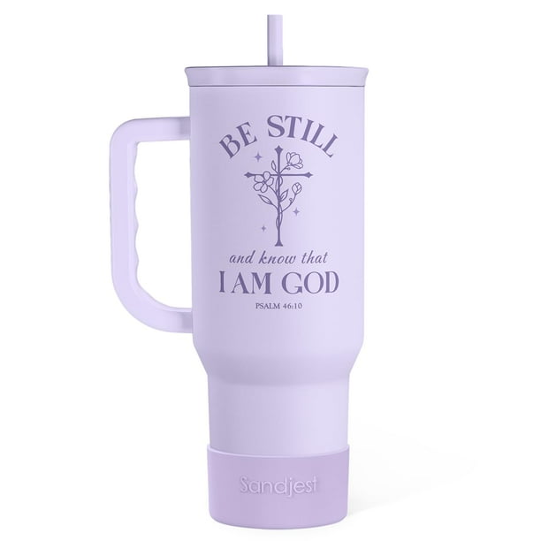 Vaso térmico de acero inoxidable SANDJEST 40oz con asa y popote