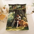 thumbnail image 5 of Erosebridal Jungle Animal Lions Queen Sheet Sets,Natural Scenery Bed Set For Boys Kids 4-Piece, 5 of 6