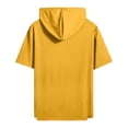 thumbnail image 6 of Men's Short Sleeve Hooded T-Shirt - Solid Color Casual Top, Breathable Fabric for Everyday Wear, 6 of 9