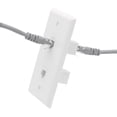 thumbnail image 3 of 1 Paquete de Placa de Pared Ethernet de 2 Puertos, Cat6 Hembra a Hembra Conector de Pared RJ45 Acoplador en LíNea Salida de Pared, Blanco, 3 of 5