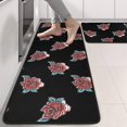 thumbnail image 2 of Kitchen Rugs Sets Of 2,Pioneer Flower Floral Print Pattern Anti Fatigue Kitchen Mat Rugs Non Slip Washable,Decorative Kitchen Floor Mats for Kitchen,Sink,Laundry,17"x47"+17"x47", 2 of 5