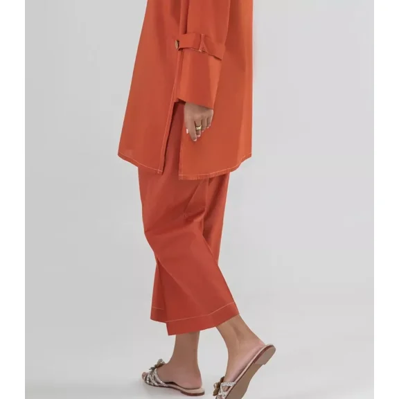 Plain Orange Coral Pakistani Indian Pants ONLY For Kameez USA Seller S-M New