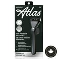 thumbnail image 1 of House of Atlas 5-Blade Razor Kit, Gunmetal, Metal Razor Handle + 2 Blade Refills + Magnetic Hook, 1 of 3