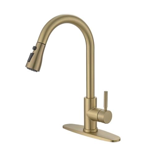 Nickel Gold Kitchen Sink Single Handle Faucet