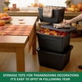thumbnail image 6 of SimplyKleen 18-Gallon Stacking Plastic Storage Containers with Lids, Black Body/Black Lid (Pack of 4), 6 of 8