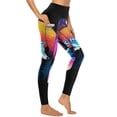 thumbnail image 4 of Wolf Galaxy Night Forest Leggings Legging Gym Gym Pants Gym Clothing Womens Leggings, 4 of 6