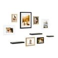 thumbnail image 3 of Kate and Laurel Gallery Wall Frame and Shelf Kit, Set of 10, Three Modern Glam Finishes, Assorted Size Photo Frames, 3 of 9