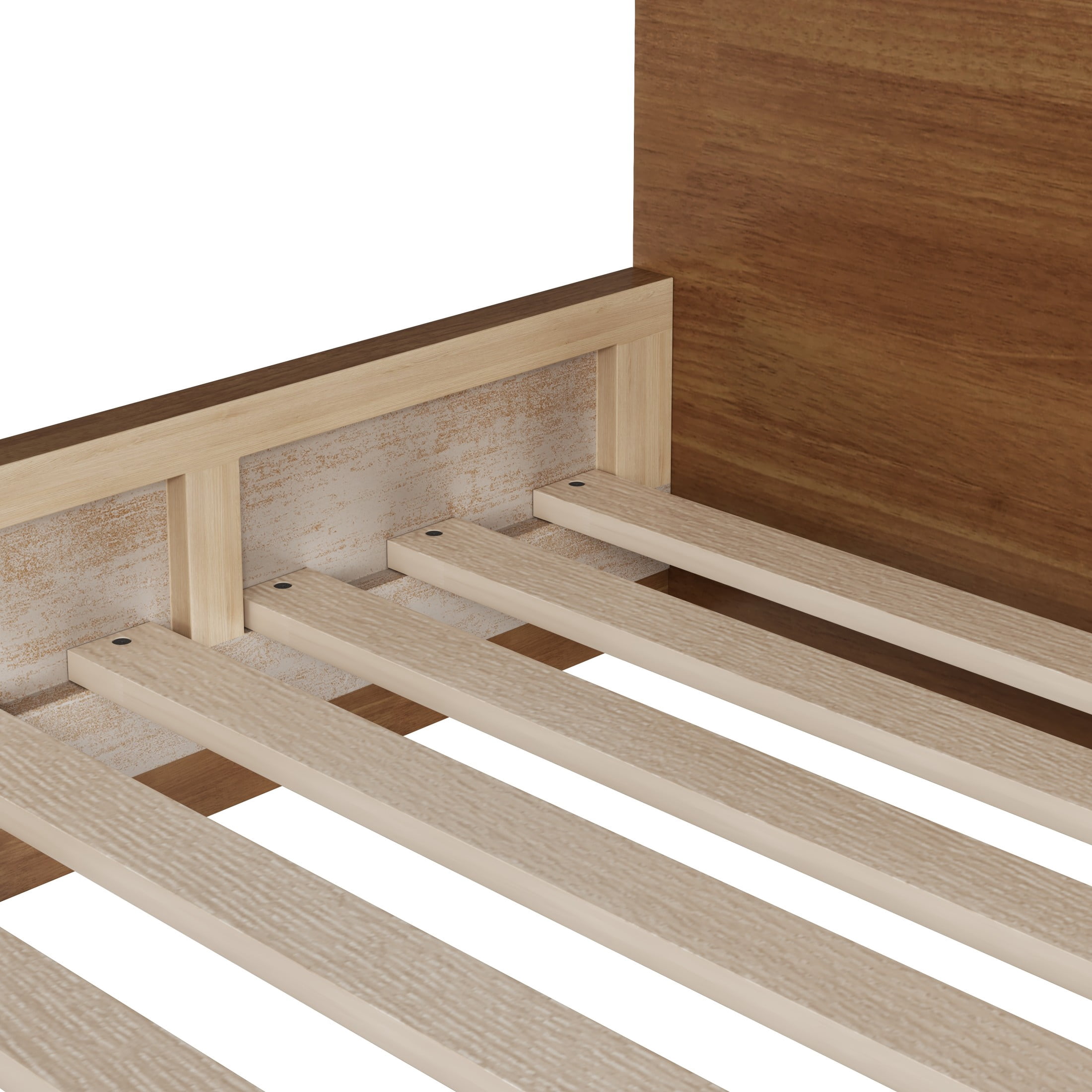 Christopher Knight Home King Solid Wood Platform Bed Frame, No Box Spring Needed, Light Walnut